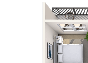 Traditional 1x1 628-644 SF