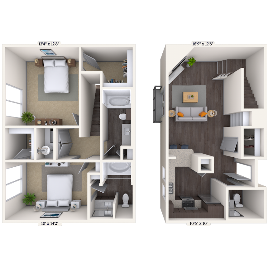 Dual Level 2x2 1201-2026 SF