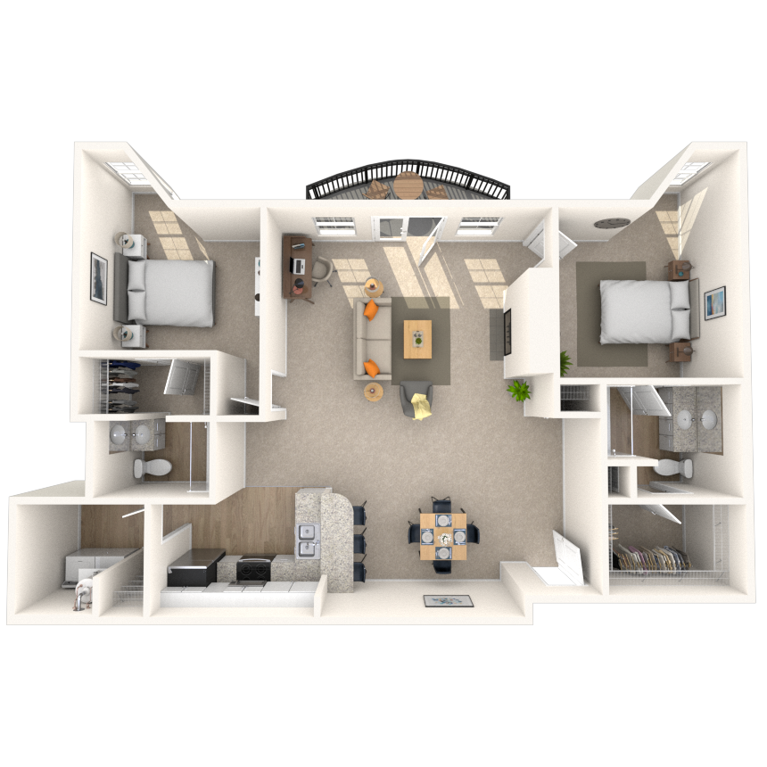 Bungalow 2x2 1325 SF