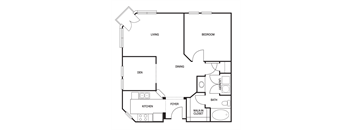 Traditional 1x1 761-850 SF