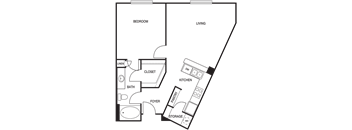 Traditional 1x1 741-950 SF