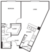 Traditional 1x1 741-950 SF
