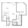 Traditional 1x1 757-968 SF