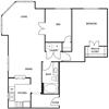 Traditional 1x1 940 SF