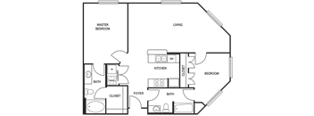 Traditional 2x2 1093 SF