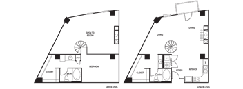 Loft 1x2 1136-1189 SF