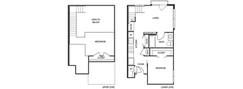 Traditional 1x1 779 SF