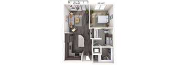 Traditional 1x1 736-823 SF