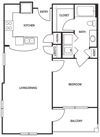 Traditional 1x1 662-921 SF