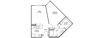 Traditional 1x1 624-659 SF