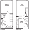 Dual Level 1x1 680-1175 SF