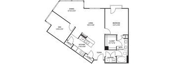 Traditional 1x1 1135 SF