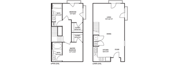 Dual Level 2x2 1015-1412 SF