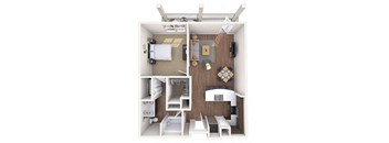 Dual Level 1x1 680-1175 SF