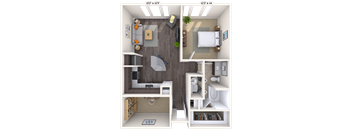 Traditional 1x1 803-900 SF