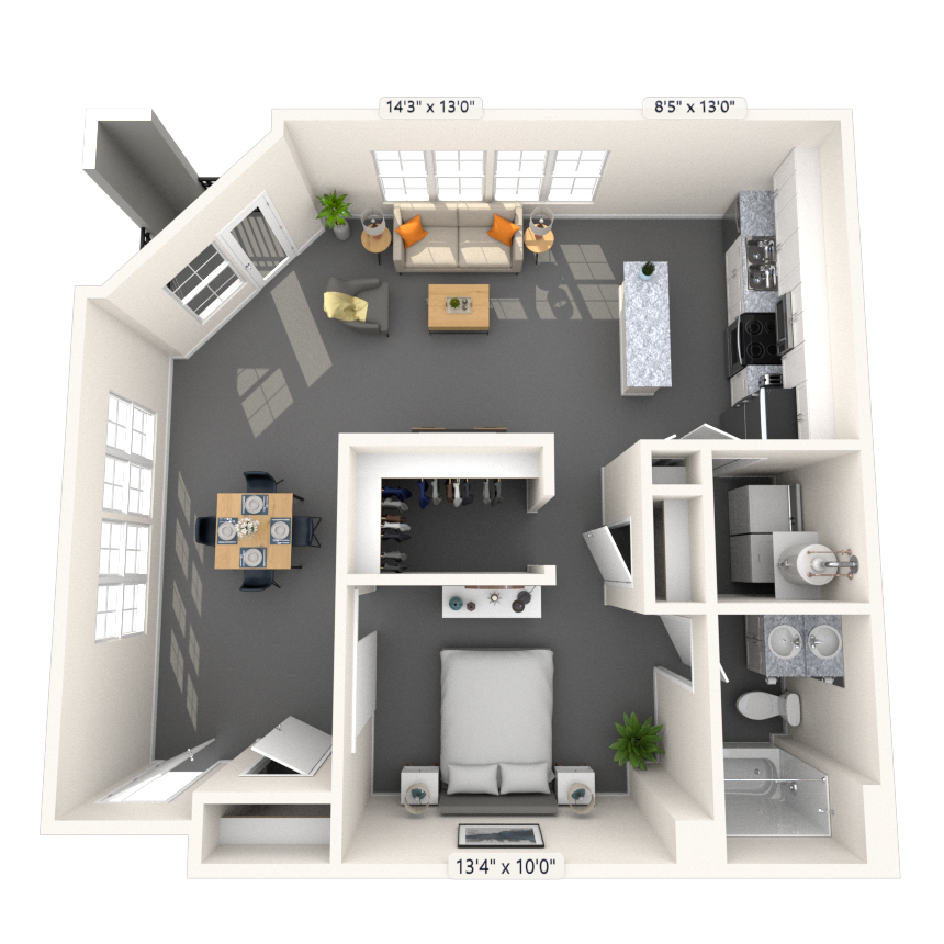 Loft 0x1 864-870 SF