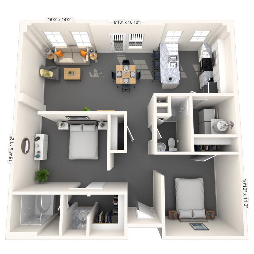 Loft 2x2 1049-1057 SF