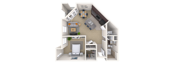 Traditional 1x1 742-968 SF