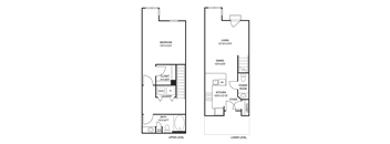 Dual Level 1x1.5 910 SF