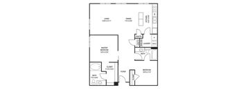 Loft 2x2 1140-1155 SF
