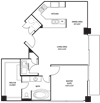 Traditional 1x1 891 SF
