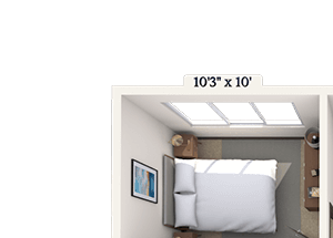Traditional 1x1 505 SF