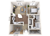 Traditional 1x1 835-862 SF