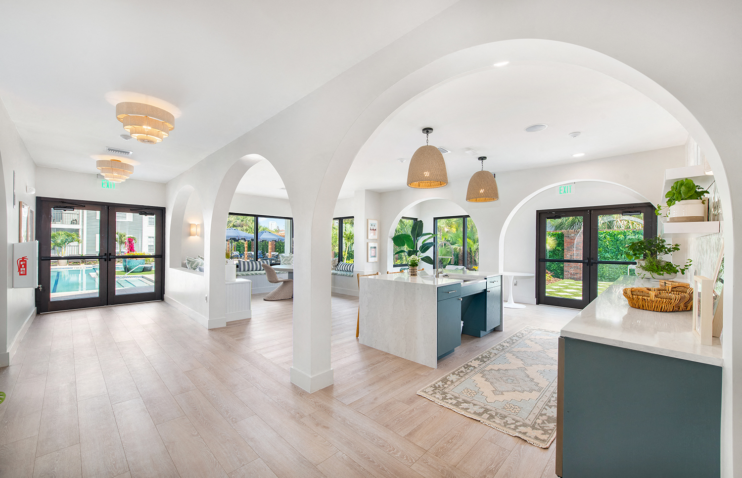 the lobby at the preserve apartments