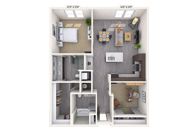 Traditional 2x2 971-1085 SF
