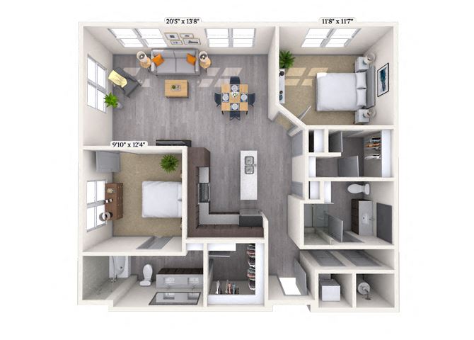 Traditional 2x2 1150-1325 SF