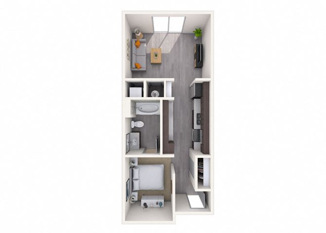 Studio 1x1 539-541 SF