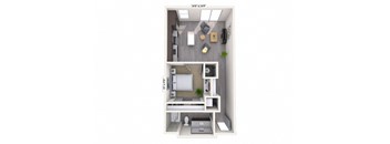 Studio 1x1 605-628 SF