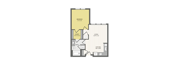 Traditional 1x1 680 SF