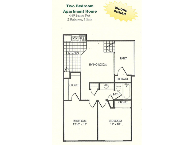 2 BEDROOM Floor Plan 2