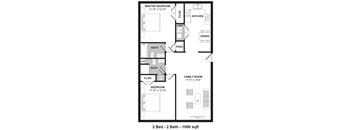 2 Bed 2 Bath Garden