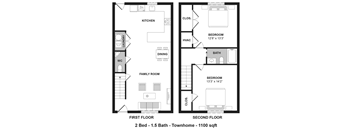 2 Bed 1.5 Bath Townhome