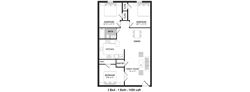 3 Bed 1 Bath Garden