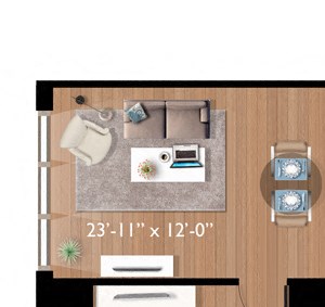 1 bed 1 bath Penthouse I (A02P) Floor Plan 1 bed 1 bath Penthouse I (A02P) Floor Plan at Continuum55, White Plains, NY, 10606