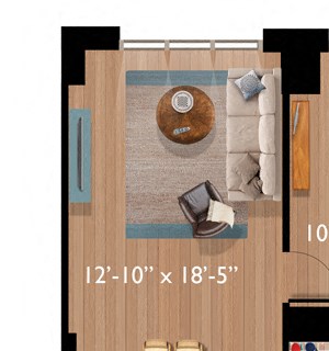 1 Bedroom/1 Bathroom (A06) Floor Plan 1 Bedroom/1 Bathroom (A06) Floor Plan at Continuum55, White Plains