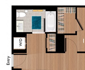 1 Bedroom/1 Bathroom (A09) Floor Plan 1 Bedroom/1 Bathroom (A09) Floor Plan at Continuum55, White Plains, New York