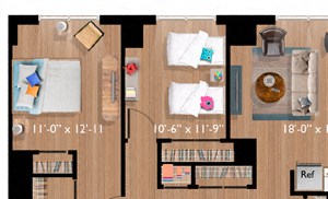 2 bed 2 bath Penthouse A (C04P) Floor Plan 2 bed 2 bath Penthouse A (C04P) Floor Plan at Continuum55, White Plains, New York
