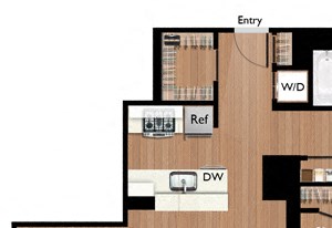 2 bed 2 bath Penthouse J (C05P) Floor Plan 2 bed 2 bath Penthouse J (C05P) Floor Plan at Continuum55, White Plains