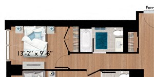 2 Bedrooms/2 Bathrooms (C07) Floor Plan 2 Bedrooms/2 Bathrooms (C07) Floor Plan at Continuum55, White Plains