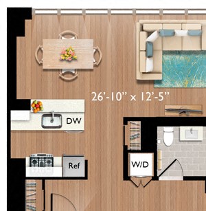 2 Bedroom/2 Bathrooms (C09) Floor Plan 2 Bedroom/2 Bathrooms (C09) Floor Plan at Continuum55, White Plains, NY