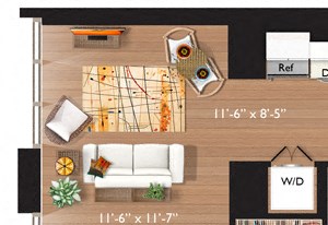 Studio (S04) Floor Plan Studio (S04) Floor Plan at Continuum55, White Plains, 10606