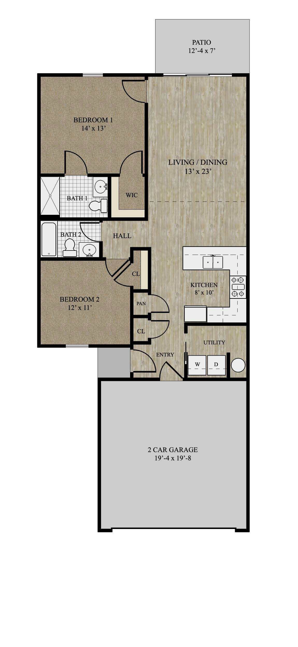 Horizon Point Villas 2-bed floor plan