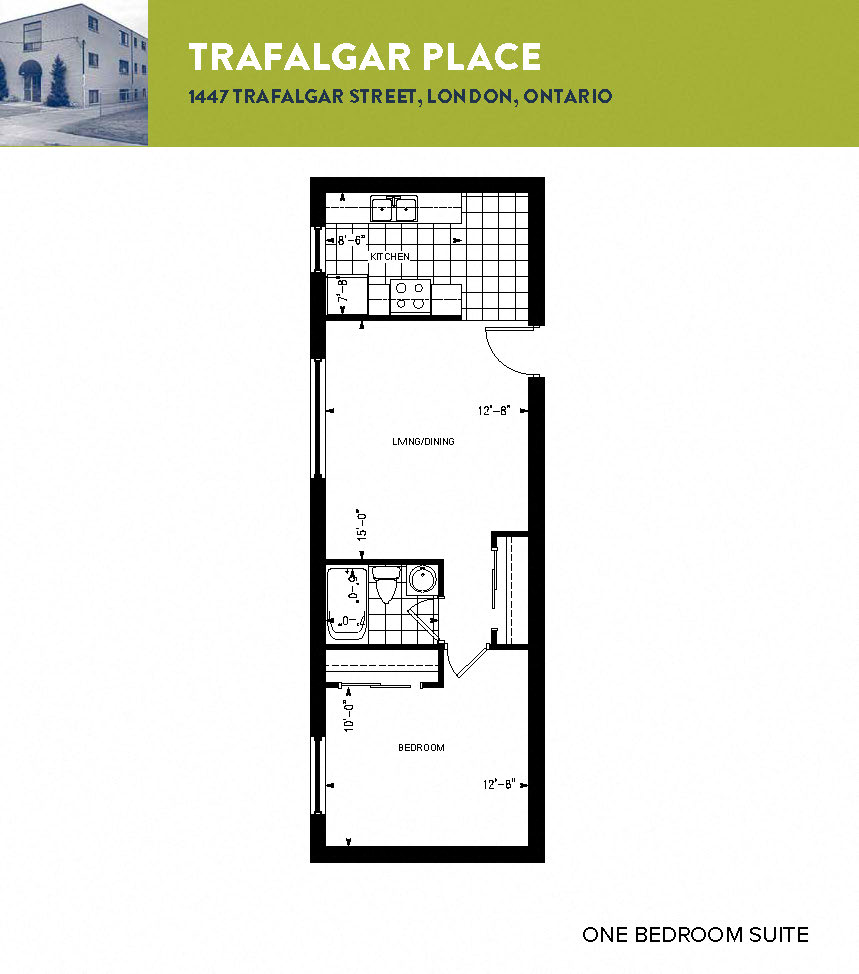 Typical One Bedroom Floor Plan