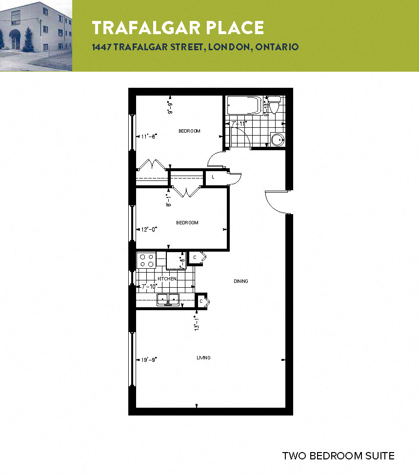Typical 2 Bedroom Floor Plan