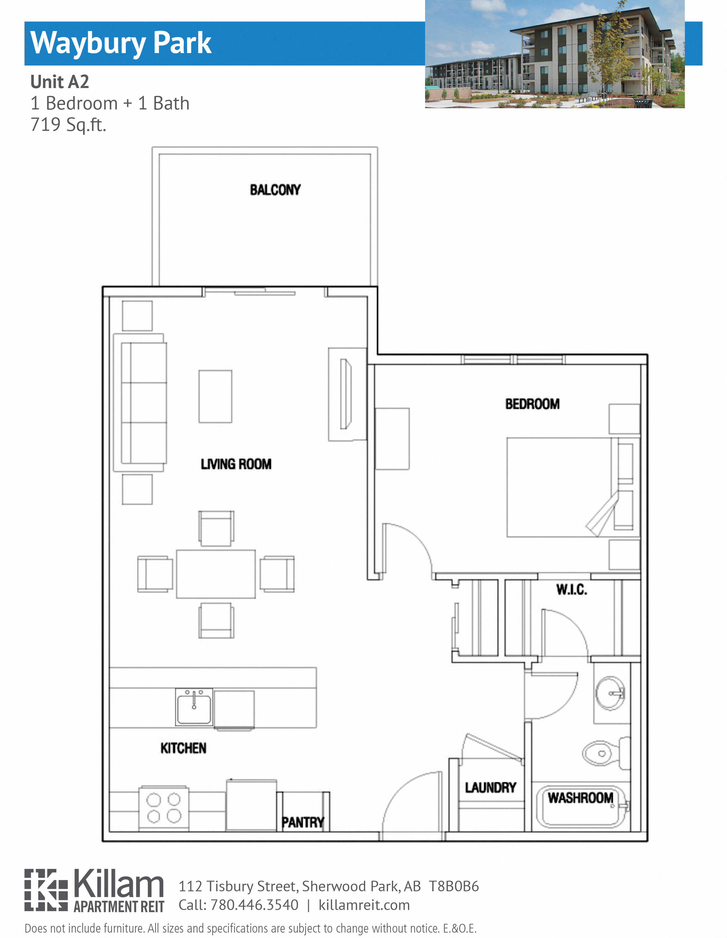 Unit A2 1 Bedroom + 1 Bath