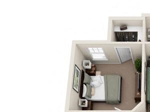 1 bed 1 bath The Athens Floor Plan 1 bed 1 bath The Athens Floor Plan at Century Capital City Apartments , Tallahassee, Florida